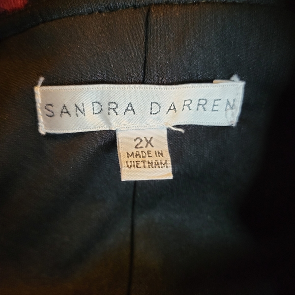 Sandra Darren Plaid Print Cowl Neck Dress Size 2X NWT - Picture 10 of 12